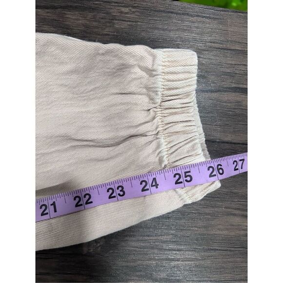 American Eagle Tan Khaki Drawstring Joggers Size 6 Capsule Staple - Picture 13 of 13